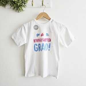 NWT The Children’s Place Kindergarten Grad Tee White Unisex Kids Size 7/8